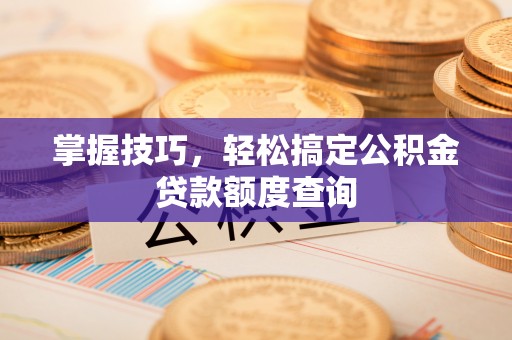寿宁掌握技巧，轻松搞定公积金贷款额度查询