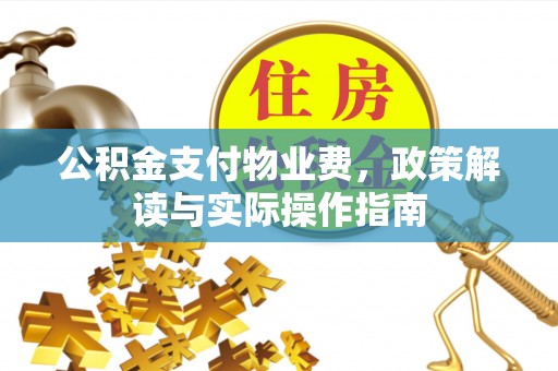 寿宁公积金支付物业费，政策解读与实际操作指南